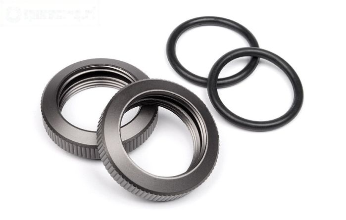 HPI102155 Schokdemper instelring Gun-Metal Ø20 mm, 2 st.