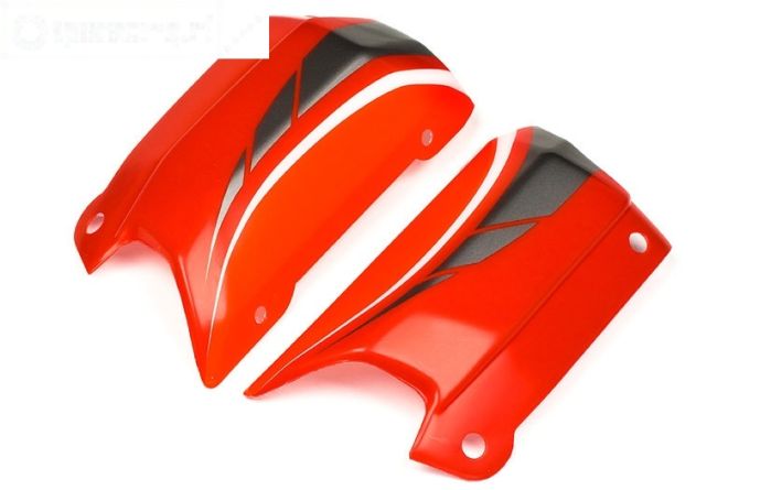 HPI102238 Kap zij deel Rood/Wit/Grijs, Set