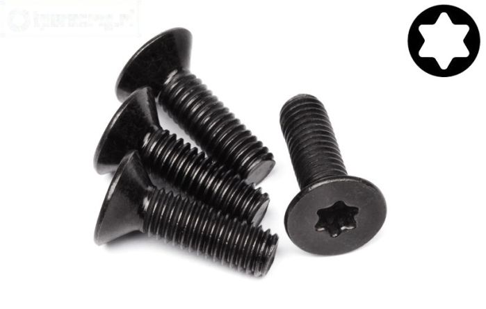 HPI15457 Torx verzonken kop M6-L20 mm, 4 St.