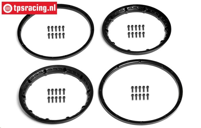 HPI3271 HD Beadlock Zwart Ø120 mm, 4 st.