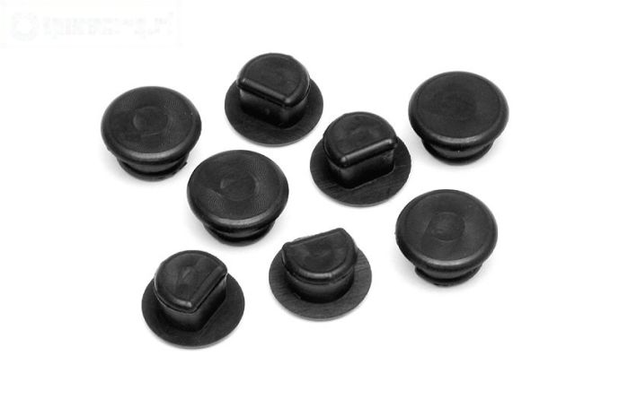 HPI86664 Rubber afdicht dop Ø6-H5 mm, 8 st.
