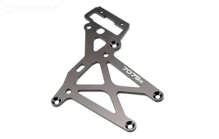 HPI87289 HD Plaat achter boven Gun-Metal, 1 st.