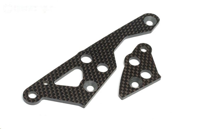 HPI87454 Koolstof Motor steun plaat rechts, Set