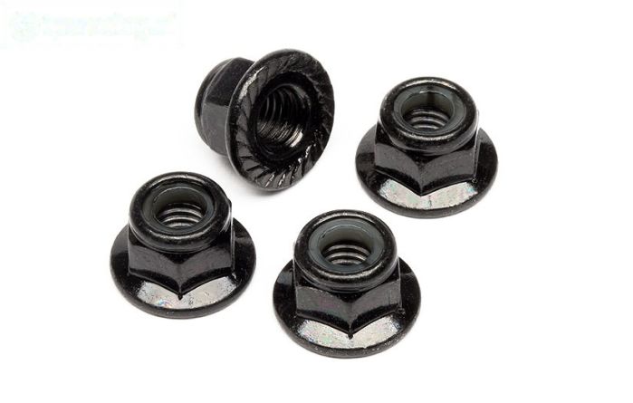 HPIZ682 Stalen Borgmoer met flens M5, 4 St.
