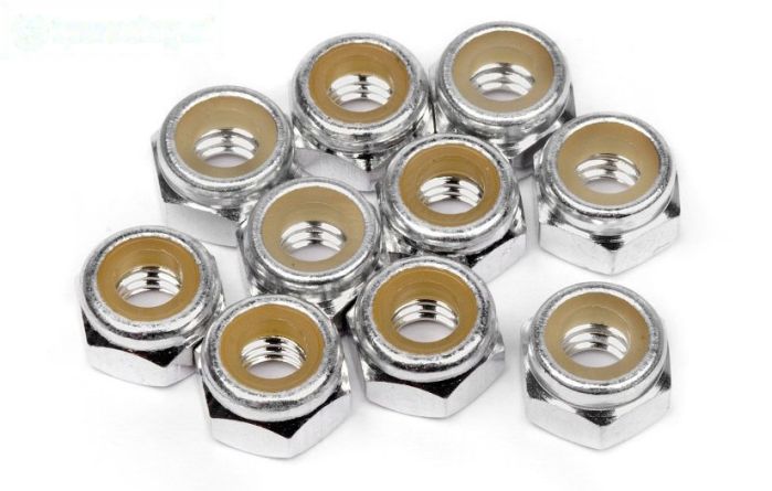 HPIZ866 Aluminium borgmoer M4 Zilver, 10 St.