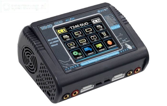 HTRC T240 DUO Touchscreen Lader 12-220 Volt, Set
