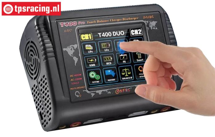 HTRC T400 PRO DUO Touchscreen Lader 100-240 Volt, Set
