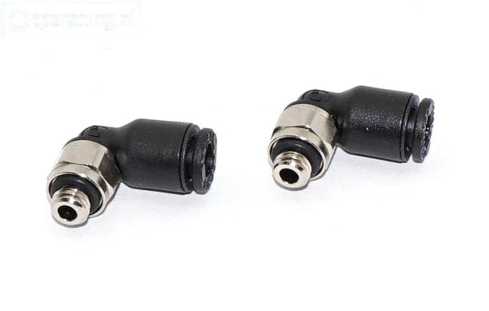 TPS0948/52 Hydraulische aansluiting 90° M5-Ø4 mm, 2 St.