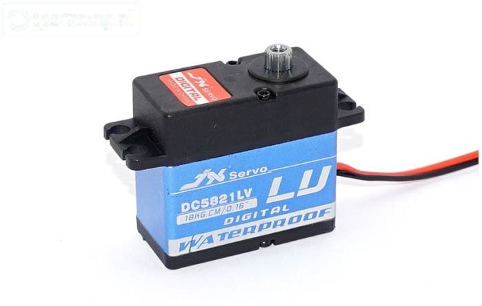 JX DC5821LV High Torque Waterproof servo 22 kg-25T, 1 st.