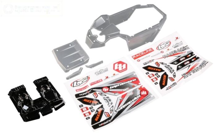 LOS250035 LOSI SR Rey Kap Transparant, set