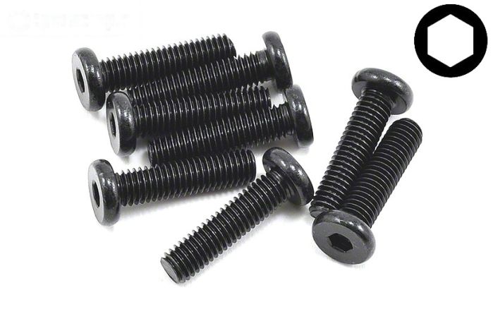 LOS255004 LOSI Inbus lage kop M5-L16 mm, 8 st.
