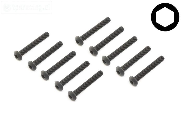 LOS255011 LOSI Inbus bolkop M4-L30, 10 st.