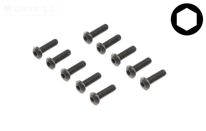 LOS255014 LOSI Inbus bolkop M4-L14, 10 st.