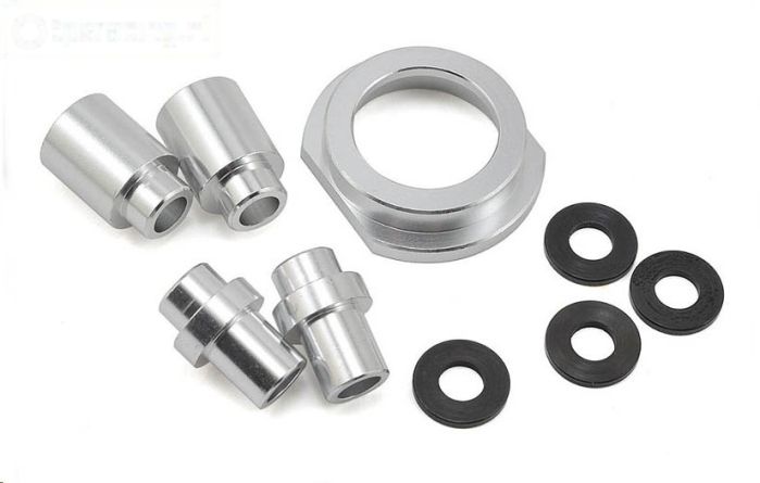 LOS256008 LOSI DBXL-MTXL Motor Afstand zilver, set