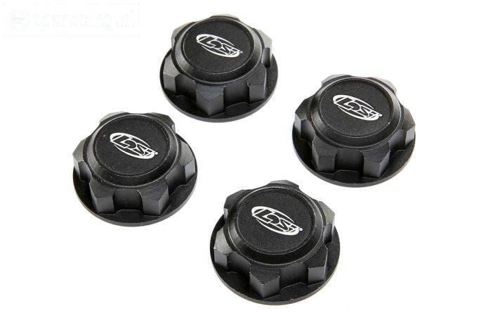 LOS352009 LOSI alu-Wielmoer dicht zwart 24 mm, 4 st.