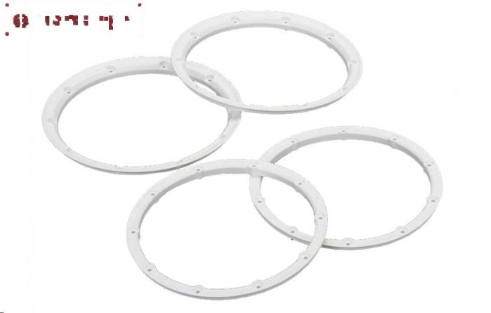 LOS45000 MINI WRC Beadlock Wit Ø130 mm, 4 st.