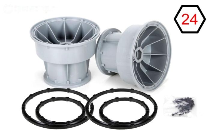 LOS45013 LOSI MTXL Velgen Grijs, Set
