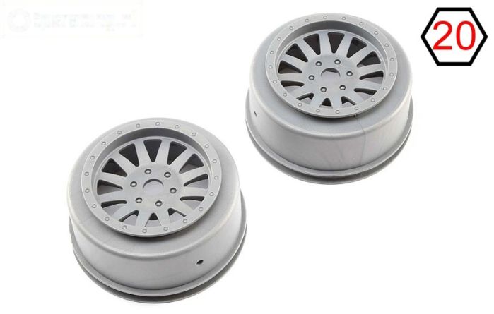 LOS45020 Velgen zilver SBR-SRR, 2 st.