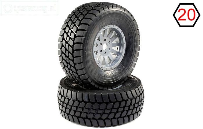 LOS45021 LOSI Desert Claw banden gelijmd, 2 st.