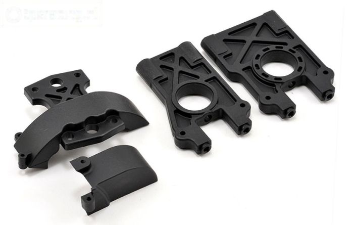LOSB2545 Diff. houders midden LOSI 5T-BWS, Set