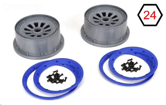 LOSB7027/B Velgen grijs-blauw Ø120-B60 mm, Set