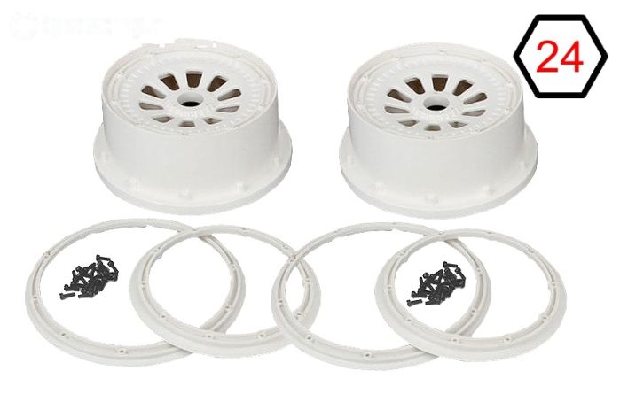 LOSB7033 Velgen wit Ø120-B60 mm, Set