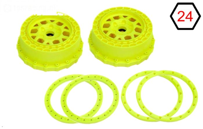 PRO287802 LOSI 5IVE-T 3.0 velgen geel, set
