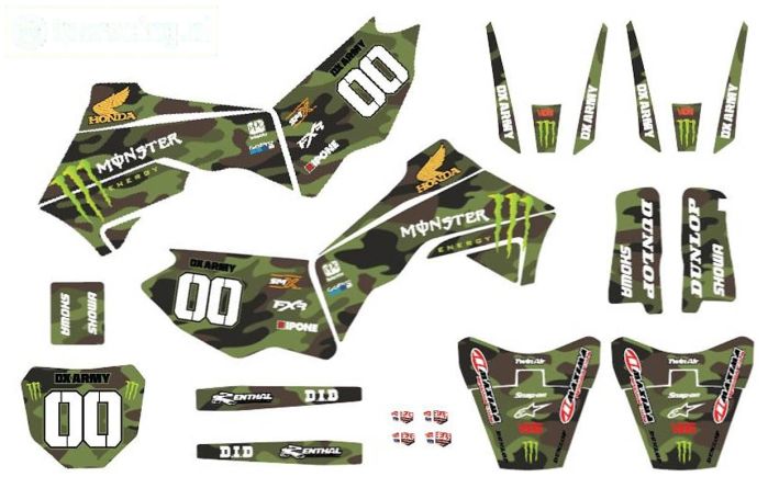 CS0980/44 PROMOTO stickers Monster Camo, set