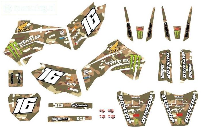 CS0980/42 PROMOTO stickers Monster Camo Sable, set