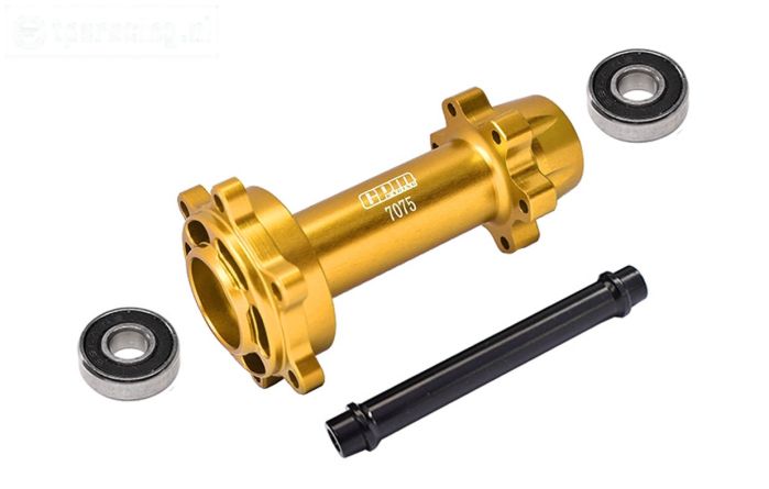 MX007-GD PROMOTO Alu wiel as achter Goud, set