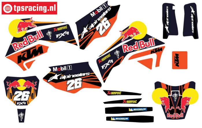 CS0980/56 PROMOTO stickers Red Bull FXR KTM, set