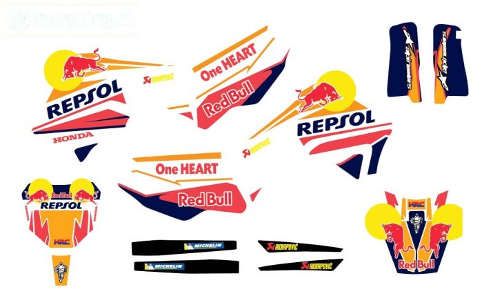 CS0980/22 PROMOTO stickers Repsol Honda, set