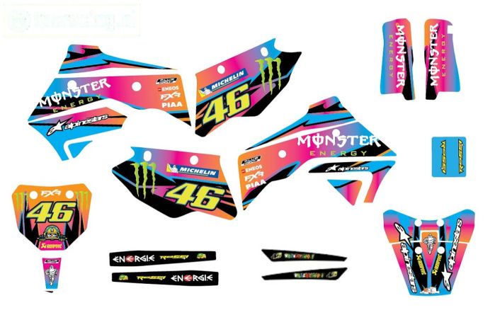 CS0980/18 PROMOTO stickers Rossi Monster, set