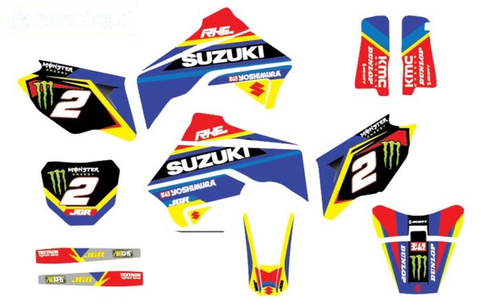 CS0980/14 PROMOTO stickers Suzuki 250 RMZ, set