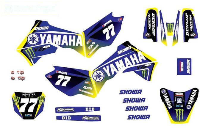 CS0980/52 PROMOTO stickers Team Yamaha, set