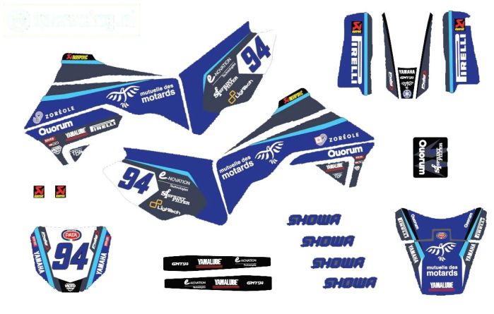 CS0980/48 PROMOTO stickers Yamaha GMT, set