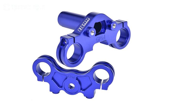 MX028-B PROMOTO Alu-Stuurplaat Blauw, Set
