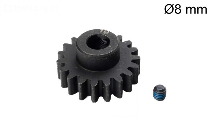 LOS-3733 LOSI 5IVE-TE-Stalen tandwiel 19T-Ø8 mm, 1 st.