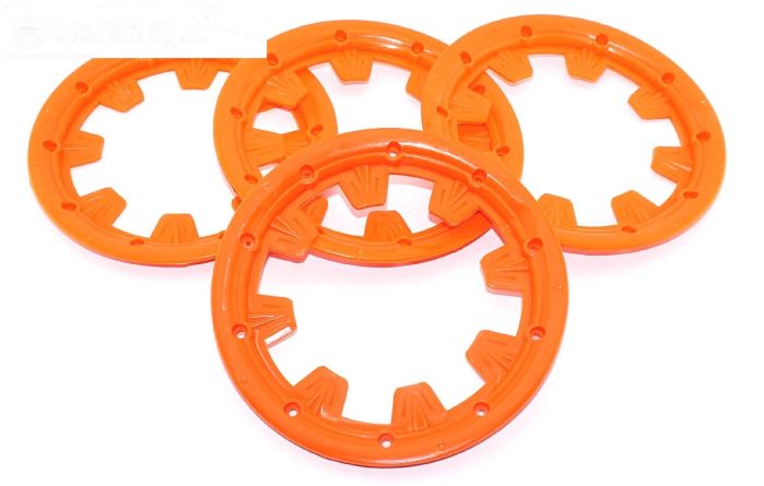 MM1800/NE MADMAX Beadlock Neon Rood Ø120 mm, 4 st.