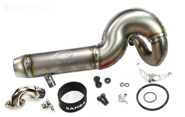 SAM8303 Samba 8 ESW Titanium uitlaat kort, set