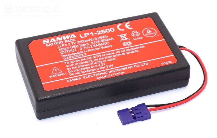 SNW107A10981A Sanwa LiPo 1S-2500 mHa accu, 1 st.