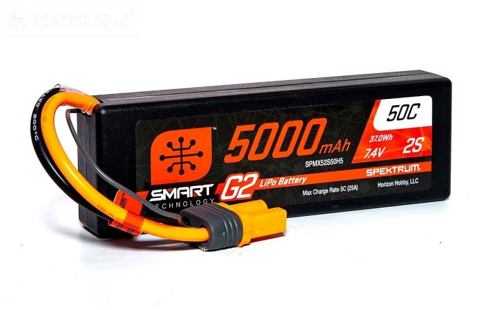 SPMX52S50H5 LIPO 7.4V 5000mAh 2S 50C Smart, 1 st.