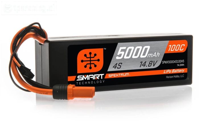 SPMX50004S100H5 4S Smart LiPo Hard Case 5000 mHa-100C, 1 st.