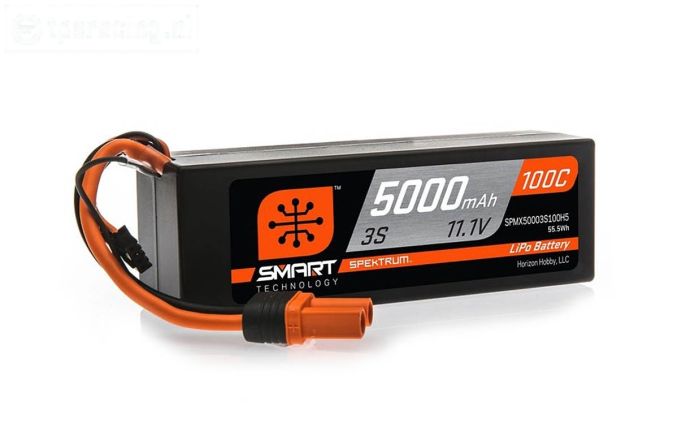 SPMX50003S100H3 3S Smart LiPo Hard Case 5000 mHa-100C, 1 st.