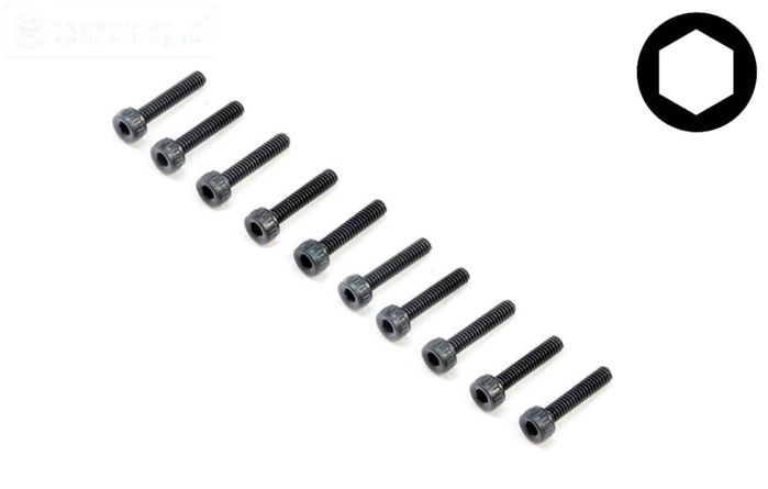 TLR245008 Inbus normale kop M2-L10 mm, 10 st.