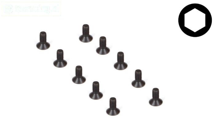 TLR245010 TLR Inbus verzonken M4-L10 mm, 10 st.