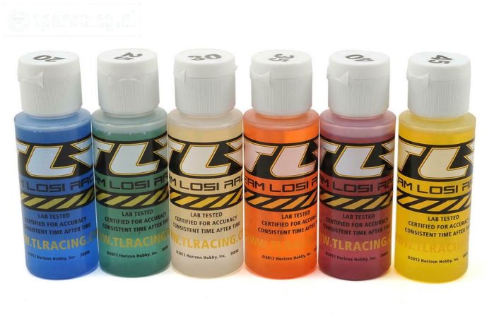 TLR74020 TLR Siliconen olie Sorti 50 ml, 6 st.
