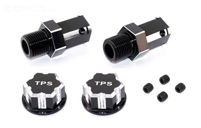 TPS0292/04 Wiel adapter 24 mm zeskant Zwart, 2 St.