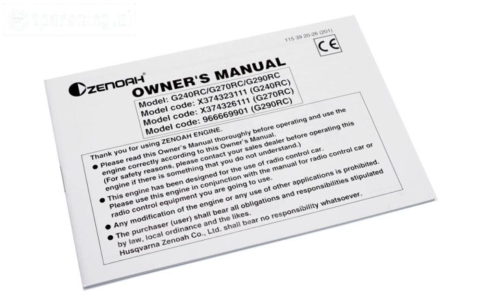 ZN02010 Zenoah G240-G270-G290 Service Boek, 1 st.