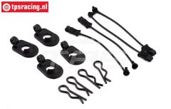 ARA390294 ARRMA Body clip met rubber 1/5, 4 st.